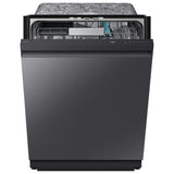 Samsung DW90F89T0UMT Bespoke 24 in. Top Control Smart Dishwasher with 38 dBA Sound Level, 3rd-Rack, Smart Dry with AutoRelease Door & Pocket Handle - Fingerprint Resistant Matte Black Steel