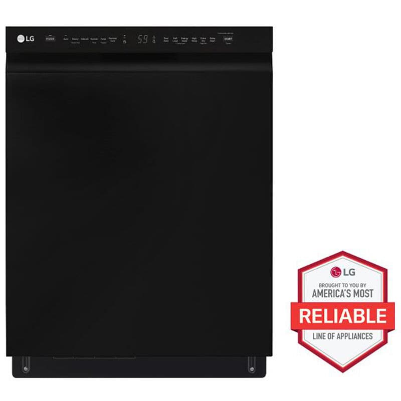 LG LDFN4542B 24 in. Front Control Dishwasher with 48 dBa Sound Level, 3rd-Rack, Dynamic Dry & Pocket - Black