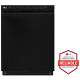 LG LDFN4542B 24 in. Front Control Dishwasher with 48 dBa Sound Level, 3rd-Rack, Dynamic Dry & Pocket - Black