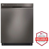 LG LDFN4542D 24 in. Front Control Dishwasher with 48 dBa Sound Level, 3-rd-Rack, Dynamic Dry & Pocket - Black Stainless