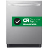 LG LDTH5554S 24 in. Top Control Smart Dishwasher with 46 dBa Sound Level & 3rd-Rack - PrintProof Stainless Steel