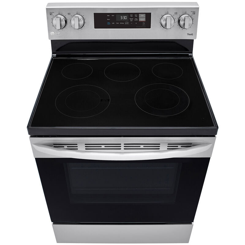 LG LREL6321S 30 in. 6.3 cu. ft. Smart Electric Range with Radiant Burners - Stainless Steel