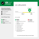 LG LREL6323S 30 in. 6.3 cu. ft. Smart Air Fry Standard Convection Electric Range with Radiant Burners - Stainless Steel