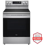 LG LREN6323YE 30 in. 6.3 cu. ft. Smart Air-Fry True European Convection Electric Range with Radiant Burners Stainless Steel