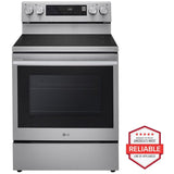LG LREN6325XE 30 in. 6.3 cu. ft. Smart Air-Fry True European Convection Electric Range with Radiant Burners - PrintProof Stainless Steel