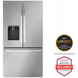 LG LRFXC2606S 36 in. 25.5 cu. ft. Smart Counter Depth French Door Refrigerator with Ice & Water Dispenser - PrintProof Stainless Steel