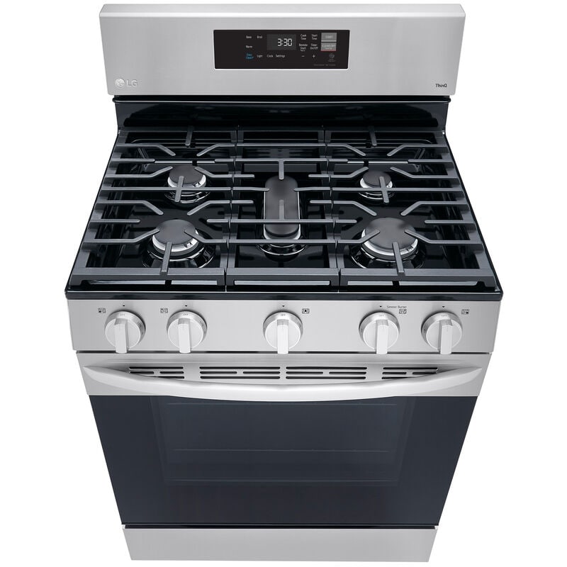 LG LRGL5821S 30 in. 5.8 cu. ft. Smart Gas Range with 5 Sealed Burners - Stainless Steel