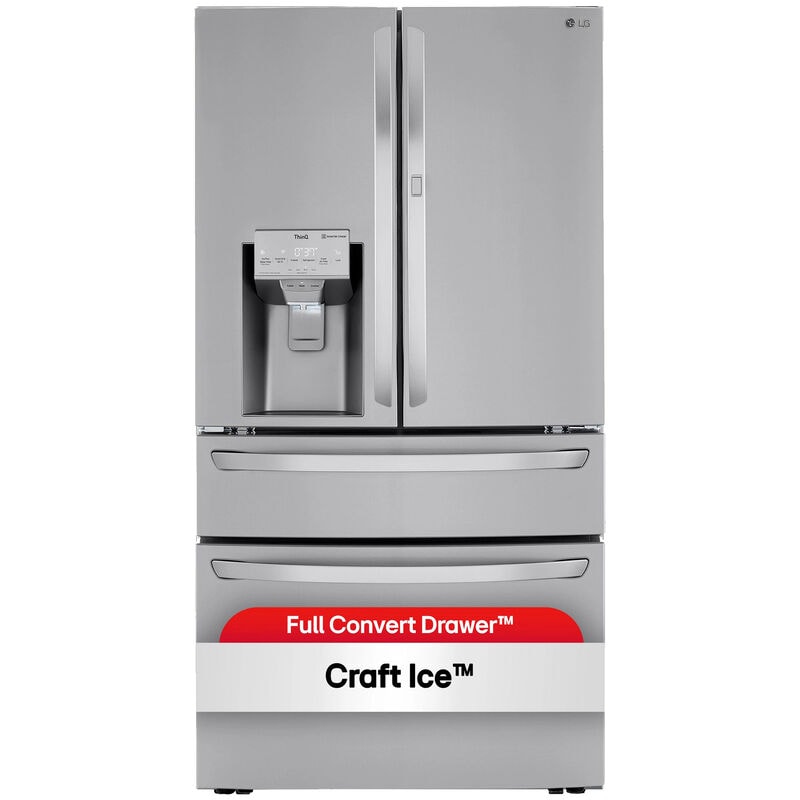 LG LRMDC2306S 36 in. 22.5 cu. ft. Smart Counter Depth 4-Door French Door Refrigerator with Ice & Water Dispenser - PrintProof Stainless Steel