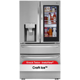 LG LRMVC2306S InstaView 36 in. 22.5 cu. ft. Smart Counter Depth 4-Door French Door Refrigerator with Ice & Water Dispenser - PrintProof Stainless Steel