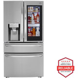 LG LRMVS3006S InstaView 36 in. 29.5 cu. ft. Smart 4-Door French Door Refrigerator with Ice & Water Dispenser - PrintProof Stainless Steel
