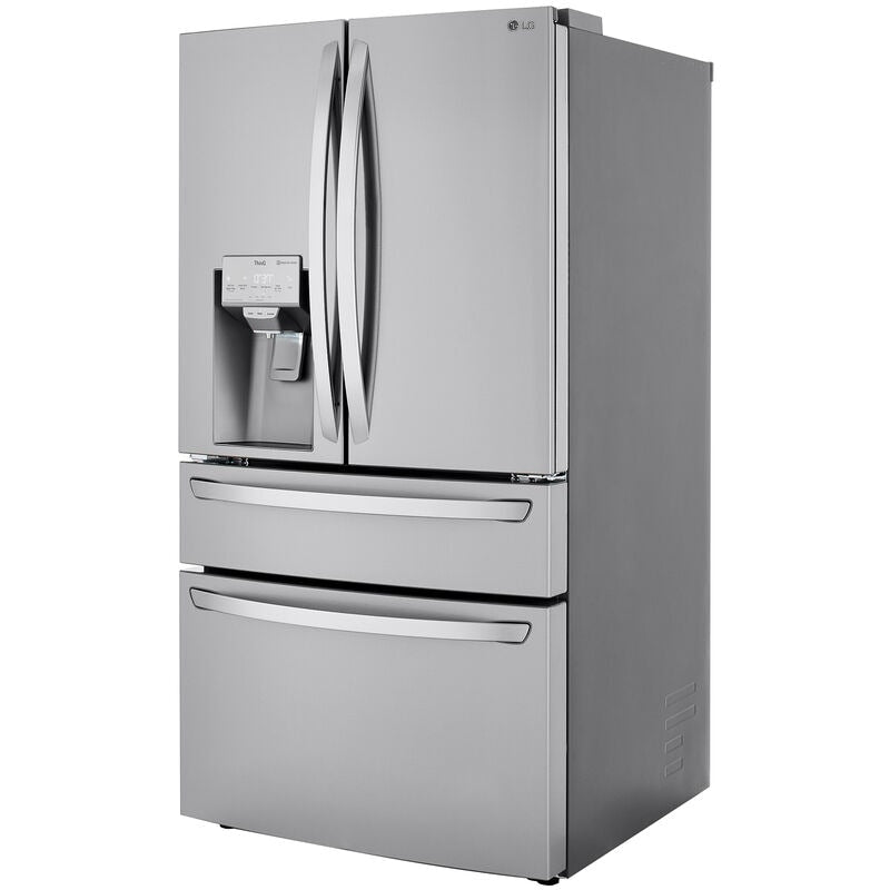 LG LRMXS3006S 36 in. 29.5 cu. ft. Smart 4-Door French Door Refrigerator with Ice & Water Dispenser - Stainless Steel