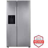 LG LS27T3230S 36 in. 26.6 cu. ft. Smart Side by Side Refrigerator with Ice & Water Dispenser - PrintProof Stainless Steel