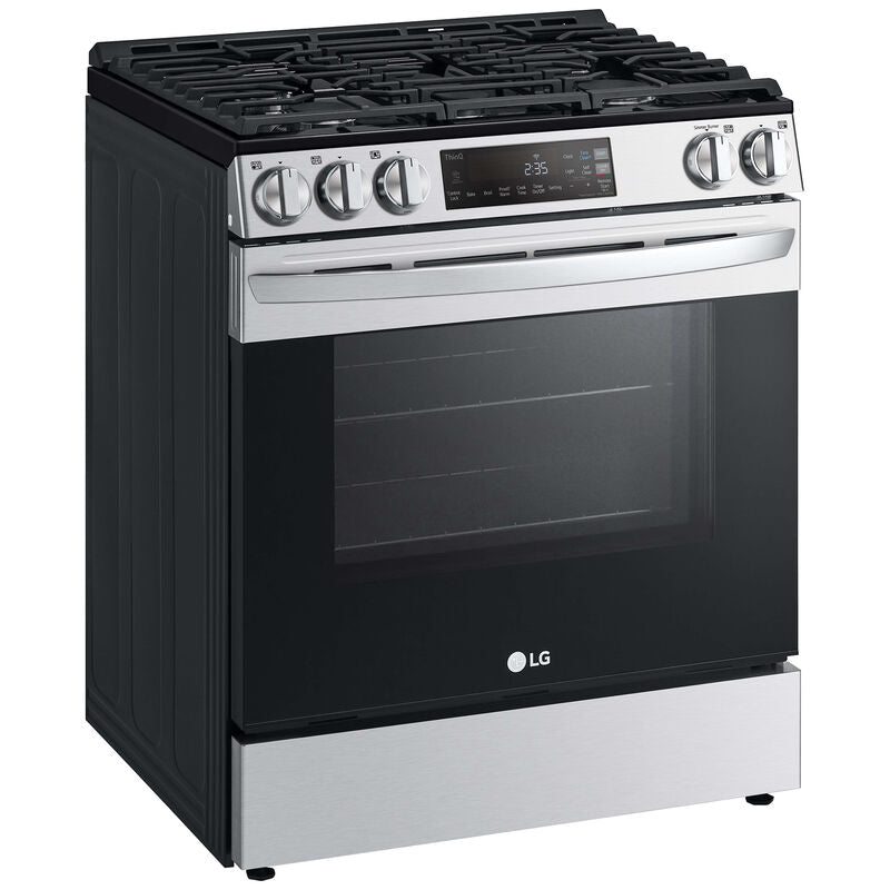 LG LSGL5831F 30 in. 5.8 cu. ft. Smart Slide-In Gas Range with 5 Sealed Burners - PrintProof Stainless Steel