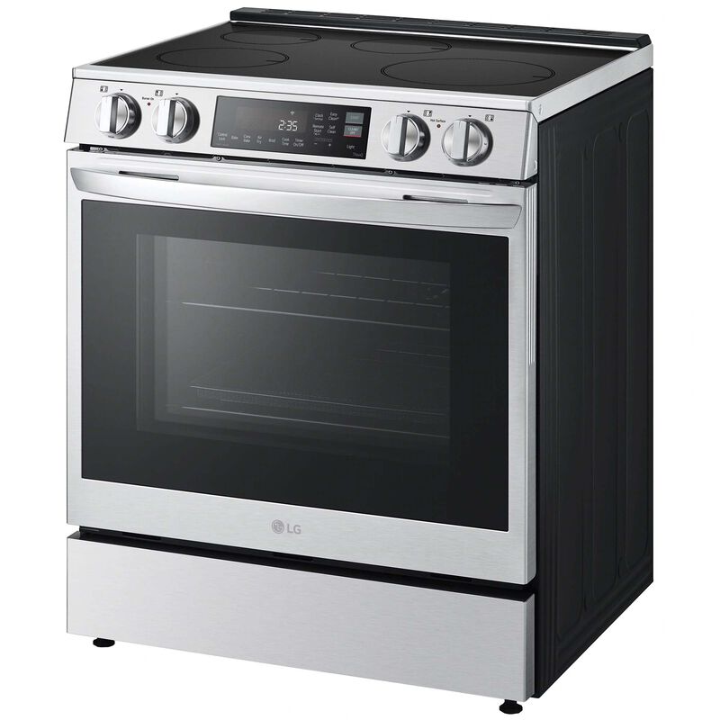 LG LSIL6334FE 30 in. 6.3 cu. ft. Smart Air Fry True European Convection Slide-In Electric Range with 4 Induction Burners - PrintProof Stainless Steel