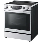 LG LSIL6334FE 30 in. 6.3 cu. ft. Smart Air Fry True European Convection Slide-In Electric Range with 4 Induction Burners - PrintProof Stainless Steel