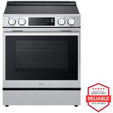 LG LSIL6334XE 30 in. 6.3 cu. ft. Smart Air-Fry True European Convection Slide-In Electric Range with 4 Induction Burners - PrintProof Stainless Steel