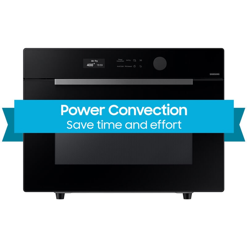 Samsung MC12DB8700CK 21 in. 1.2 cu. ft. 900W Countertop Microwave with Convection Cooking - Black Glass