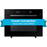 Samsung MC12DB8700CK 21 in. 1.2 cu. ft. 900W Countertop Microwave with Convection Cooking - Black Glass