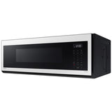 Samsung ME11CB751012 Bespoke 30 in. 1.1 cu. ft. 1100W Low Profile Smart Over-the-Range Microwave with 400 CFM - White Glass