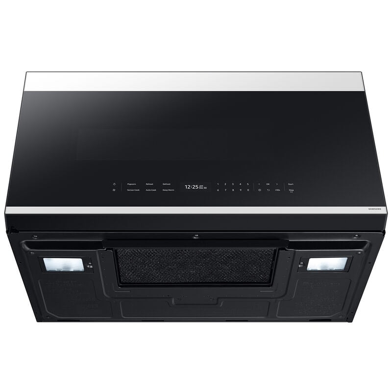 Samsung  ME21DB670012 Bespoke 30 in. 2.1 cu. ft. 1000W Smart Over-the-Range Microwave with 400 CFM & Sensor Cooking - White Glass