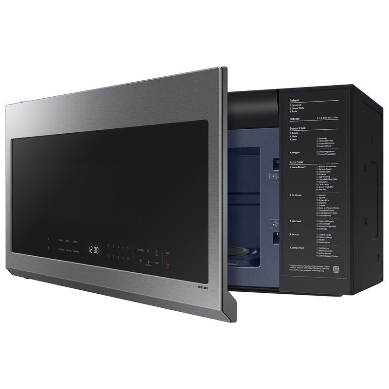 Samsung ME21DG6300SR 30 in. 2.1 cu. ft. 1000W Smart Over-the-Range Microwave with 400 CFM & Sensor Cooking - Stainless Steel