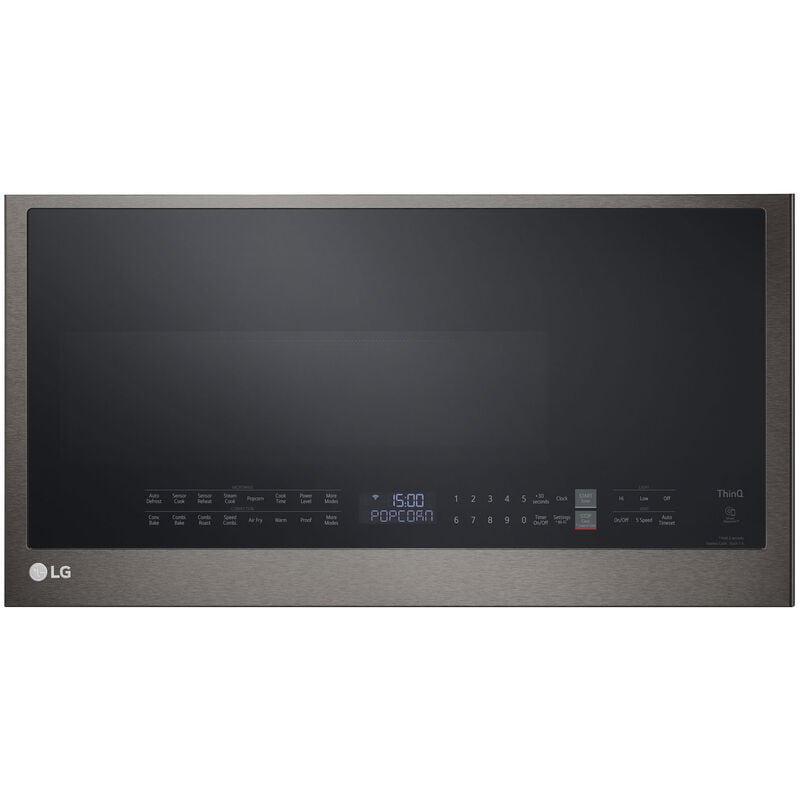 LG MHEC1737D 30 in. 1.7 cu. ft. 950W Smart Over-the-Range Microwave with 300 CFM, Convection & Sensor Cooking - PrintProof Black Stainless Steel