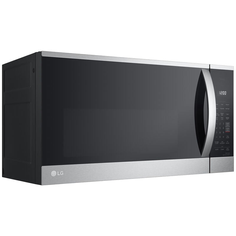LG MVEM1825F 30 in. 1.8 cu. ft. 1000W Smart Over-the-Range Microwave with 300 CFM & Sensor Cooking - PrintProof Stainless Steel