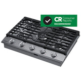 Samsung NA30N6555TS 30 in. 5-Burner Smart Natural Gas Cooktop with Griddle, Simmer Burner & Power Burner - Stainless Steel