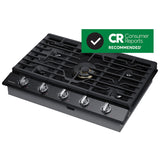 Samsung NA36N7755TG 36 in. 5-Burner Smart Natural Gas Cooktop with Griddle, Simmer Burner & Power Burner - Black Stainless
