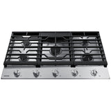 Samsung NA36R5310FS 36 in. 5-Burner Natural Gas Cooktop with Simmer Burner & Power Burner - Stainless Steel