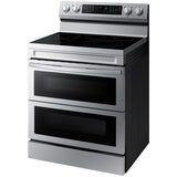 Samsung 30 in. 6.3 cu. ft. Smart Air Fry Standard Convection Double Oven Electric Range with Radiant Burners & Griddle - Stainless Steel