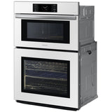 Samsung NQ70CB700D12 Bespoke 30 in. 7 cu. ft. Smart Speed/ Steam Electric Microwave/Wall Oven Combo with Dual Convection & Sensor Cooking - White Glass