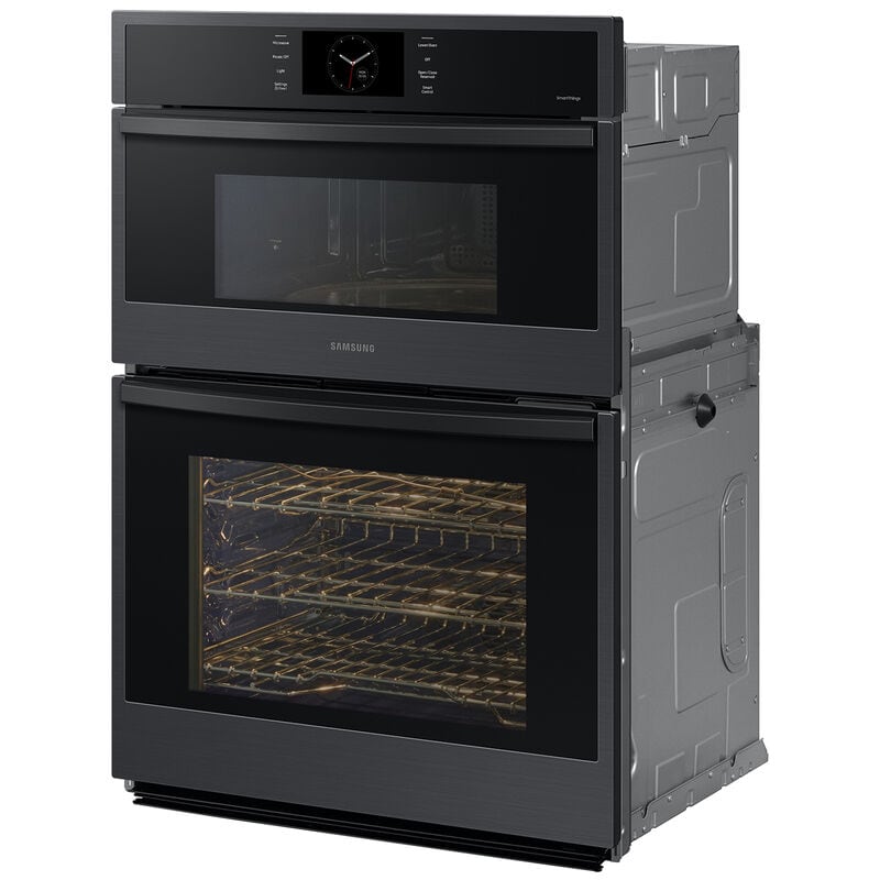 Samsung NQ70CG600DMT 30 in. 7 cu. ft. Smart Speed/ Steam Electric Microwave/Wall Oven Combo with Dual Convection & Sensor Cooking - Matte Black