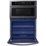 Samsung NQ70T5511DG 30 in. 7 cu. ft. Smart Electric Microwave/Wall Oven Combo with Sensor Cooking - Black Stainless