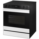 Samsung NSE6DB830012 Bespoke 30 in. 6.3 cu. ft. Smart Air Fry Standard Convection Slide-In Electric Range with Radiant Burners - White Glass