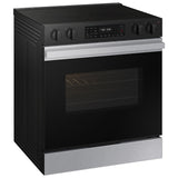Samsung NSE6DG8300SR Bespoke 30 in. 6.3 cu. ft. Smart Air Fry Standard Convection Slide-In Electric Range with Radiant Burners - Stainless Steel