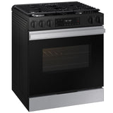 Samsung NSG6DG8100SR Bespoke 30 in. 6 cu. ft. Smart Slide-In Gas Range with 5 Sealed Burners - Stainless Steel
