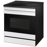 Samsung NSI6DB930012 Bespoke 30 in. 6.3 cu. ft. Smart Air Fry Standard Convection Slide-In Electric Range with 4 Induction Burners - White Glass