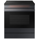 Samsung NSI6DG9500MT Bespoke 30 in. 6.3 cu. ft. Smart Air Fry True European Convection Slide-In Electric Range with 4 Induction Burners - Matte Black Steel
