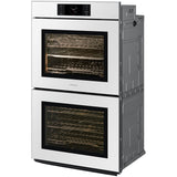 Samsung NV51CB700D12 Bespoke 30 in. 10.2 cu. ft. Smart Top Control SteamElectric Double Wall Oven with Dual Convection - White Glass