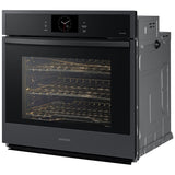 Samsung NV51CG600SMT 30 in. 5.1 cu. ft. Smart Steam Electric Single Wall Oven with Dual Convection - Matte Black