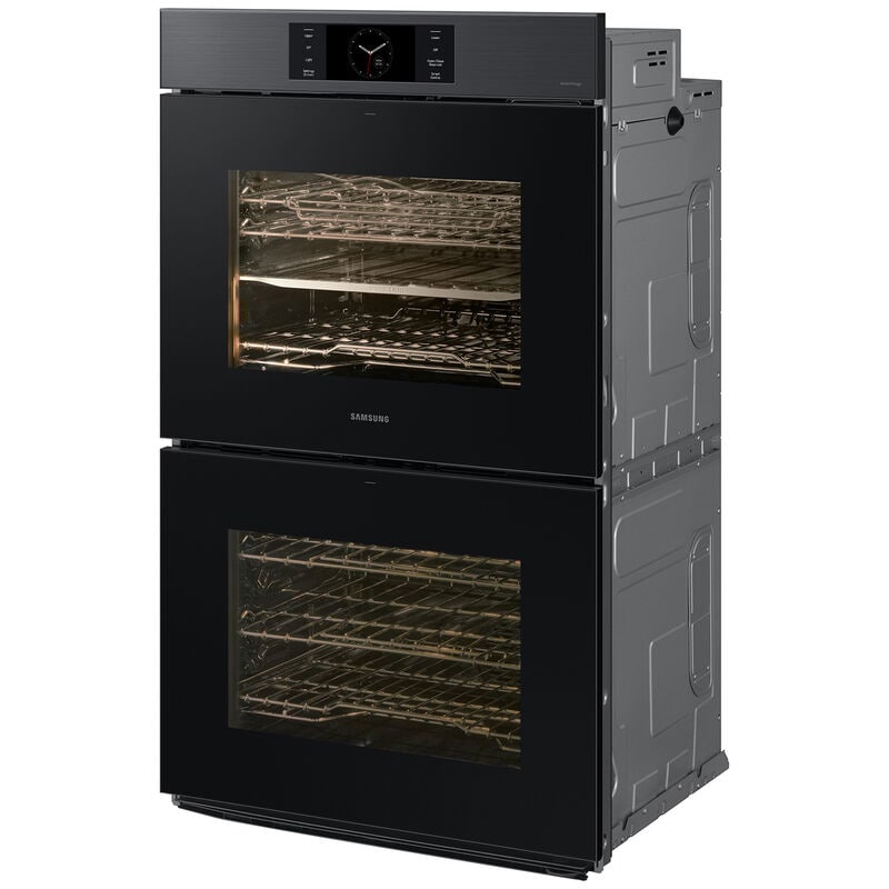 Samsung NV51CG700DMT Bespoke 30 in. 10.2 cu. ft. Smart Top Control SteamElectric Double Wall Oven with Dual Convection - Matte Black