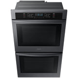 Samsung NV51T5511DG 30 in. 10.2 cu. ft. Smart Top Control Electric Double Wall Oven - Fingerprint Resistant Black Stainless Steel