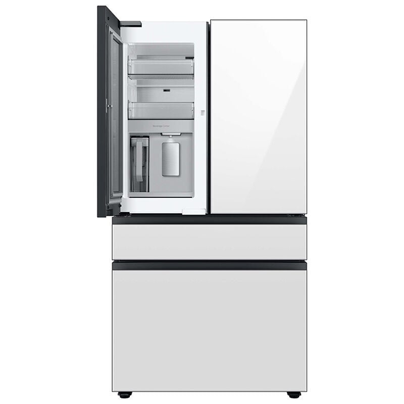 Samsung RF29BB860012 Bespoke 36 in. 28.8 cu. ft. Smart 4-Door French Door Refrigerator with Internal Water Dispenser - White Glass