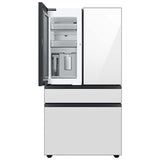 Samsung RF29BB860012 Bespoke 36 in. 28.8 cu. ft. Smart 4-Door French Door Refrigerator with Internal Water Dispenser - White Glass