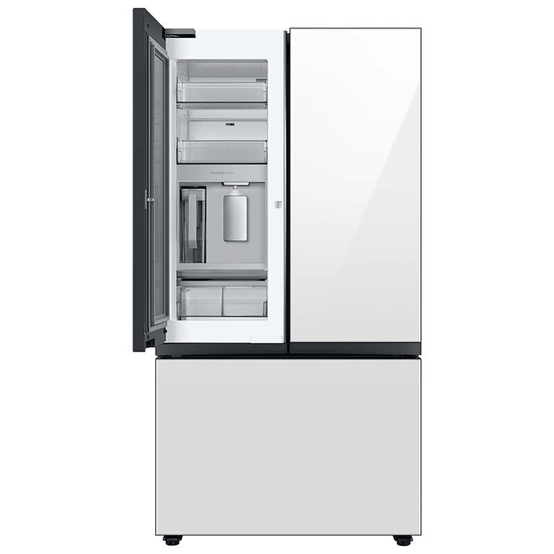 Samsung RF30BB660012 Bespoke 36 in. 30.1 cu. ft. Smart French Door Refrigerator with Internal Water Dispenser - White Glass