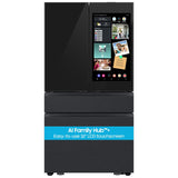 Samsung RF90F23AECE Bespoke 36 in. 22.5 cu. ft. Smart Counter Depth 4-Door French Door Refrigerator with AI Family Hub+, Beverage Center & Internal Water AutoFill Pitcher - Matte Black Steel