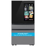 Samsung RF90F23AECR Bespoke 36 in. 22.5 cu. ft. Smart Counter Depth 4-Door French Door Refrigerator with AI Family Hub+, Beverage Center & Internal Water AutoFill Pitcher - Charcoal Glass