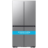 Samsung RM80F23VMR Bespoke 36 in. 23.5 cu. ft. Smart Counter Depth 4-Door French Door Refrigerator with AI Hybrid Cooling, Beverage Center & Internal Water Autofill Pitcher - Custom Panel Ready