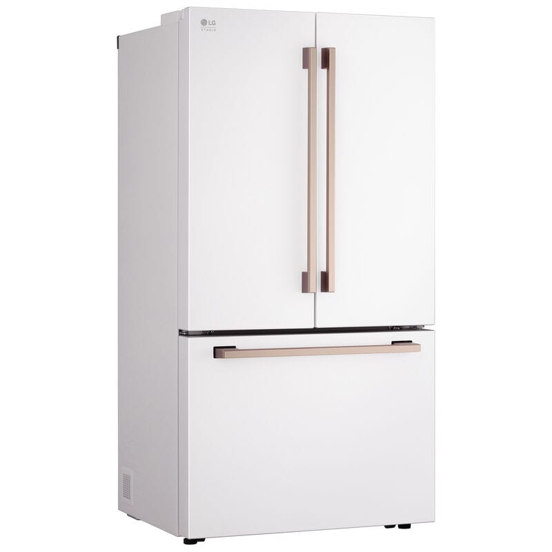LG SRFB27W3 Studio 36 in. 26.5 cu. ft. Smart Counter Depth French Door Refrigerator with Internal Water Dispenser - Essence White
